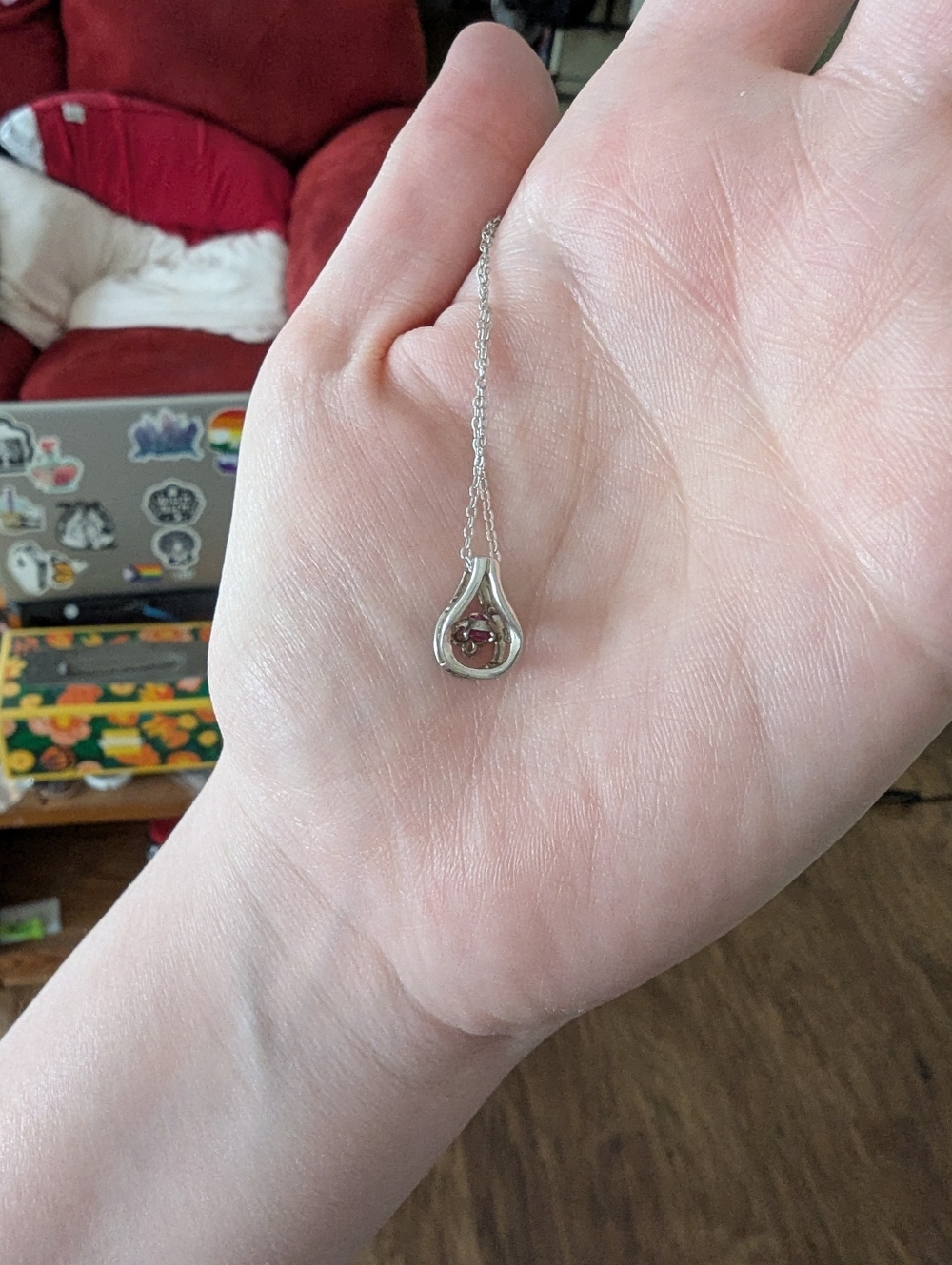 Sterling Silver Ruby Necklace - Picture 3 of 5